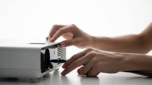 plugging in a projector