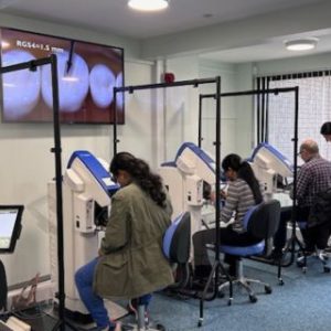 dentists working on simulators to improve practice